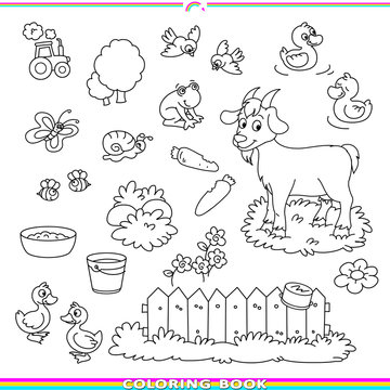coloring book with animals
