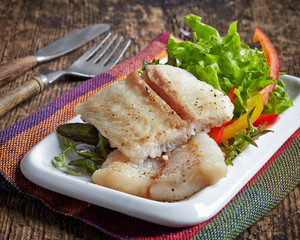 fried pangasius fish fillet pieces