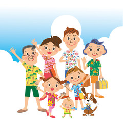 家族３世代で夏の旅行