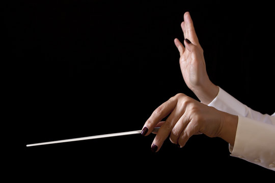 Music Female Director Holding Stick