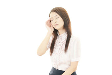 Fototapeta premium 頭痛に悩むＯＬ