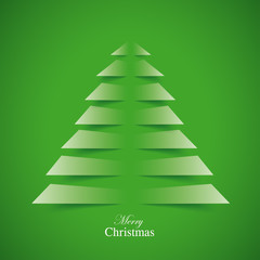 Cutting Christmas Tree Green Background