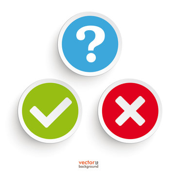 Question Yes No Round Icons