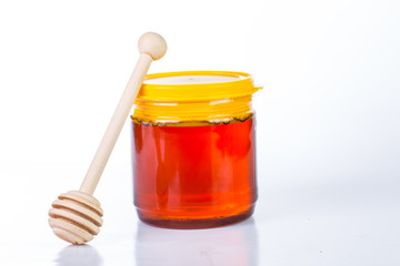 Pure Honey diping and dipper isolated