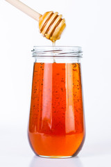 Pure Honey diping and dipper isolated