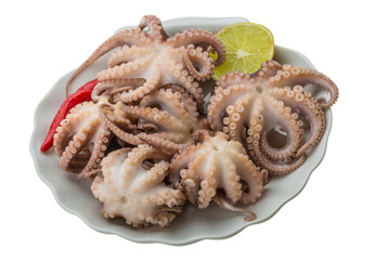 Boiled octopus