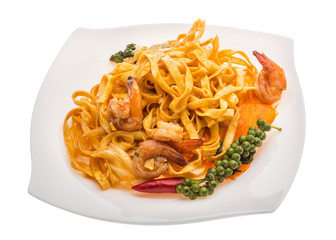 Fried noodles with shrimps
