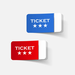 realistic design element: ticket