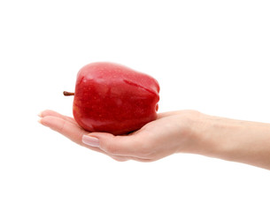 hand with an apple