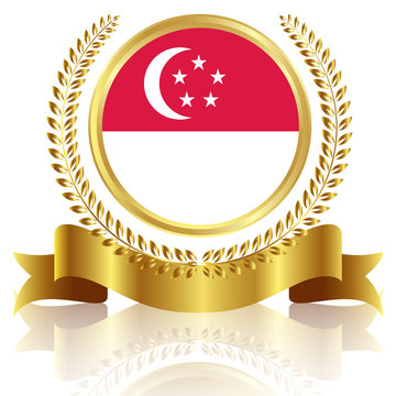 シンガポール　国旗　メダル
