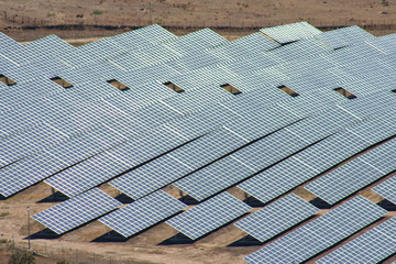 Aerial of photovoltaic panels
