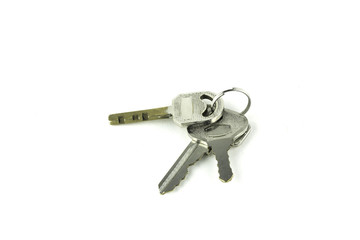 keys on a white background