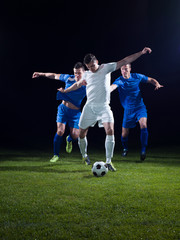 Obraz na płótnie Canvas soccer players duel