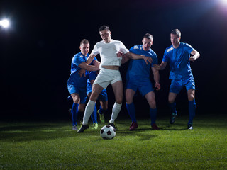 soccer players duel