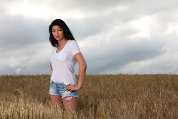 girl in a field