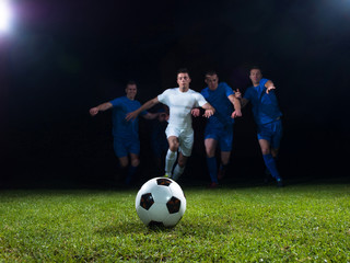 soccer players duel