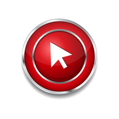 Click Circular Vector Red Web Icon Button