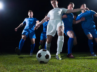 soccer players duel