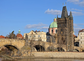 Fototapeta na wymiar Old Town Bridge Tower in Prague
