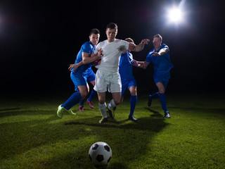 soccer players duel