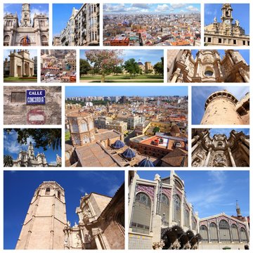 Valencia, Spain - image collage