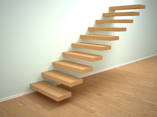 Abstract stairs in interior