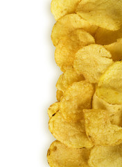 potato chips isolated on white background