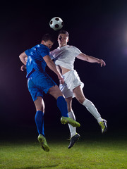 soccer players duel