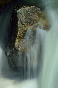 Rock in waterfall