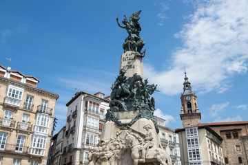 Fototapeta na wymiar Virgen Blanca square, Vitoria-Gasteiz, Spain