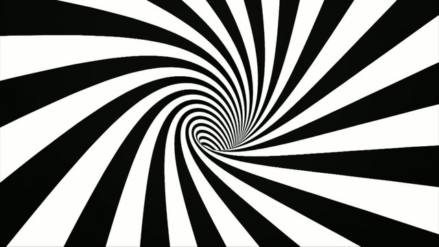 black and white hypnotic spiral