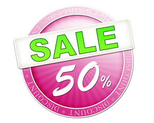 sale button 50%