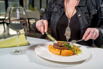 tasty dish with garnish and meat