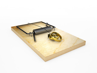mousetrap with wedding rings