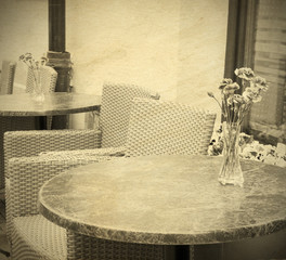 Vintage outdoor restaurant