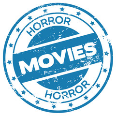 Fototapeta premium horror movies stamp