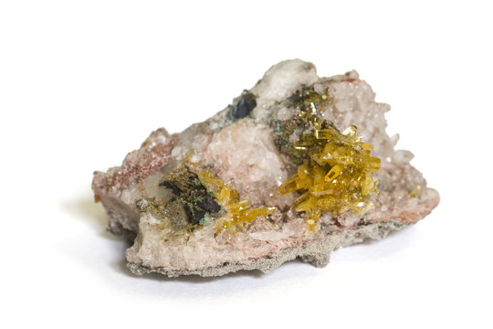 Mimetite (lead arsenate chloride), Namibia. 4.1cm across.