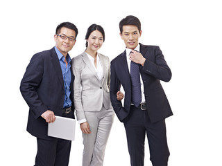 asian business team, isolated on white