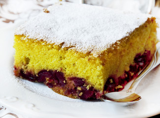 Cherry Sponge Cake