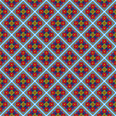 Seamless Vector Talavera Style Pattern and Background 