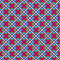 Seamless Vector Talavera Style Pattern and Background 