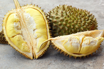 Durian fruit ripe for eaten