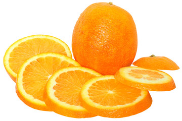 Sliced oranges heap