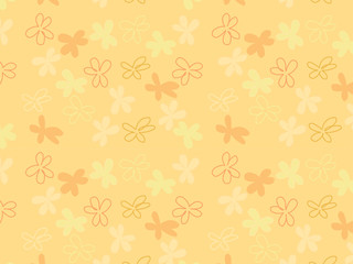 yellow flower seamless pattern