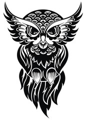 Owl. Tattoo design