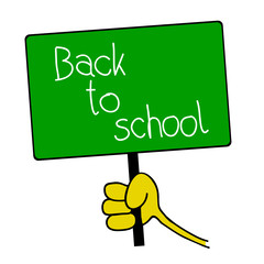 table with back to school message illustration