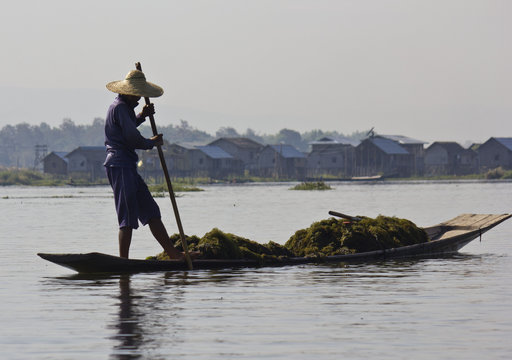 Asian Fisherman on Inle lake
