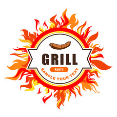 Grill label design. - 67339083