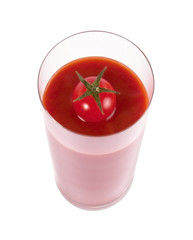Glass of tomato juice