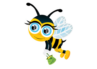 lecąca pszczółka - obrazy, fototapety, plakaty